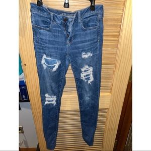 American Eagle ripped jeggings